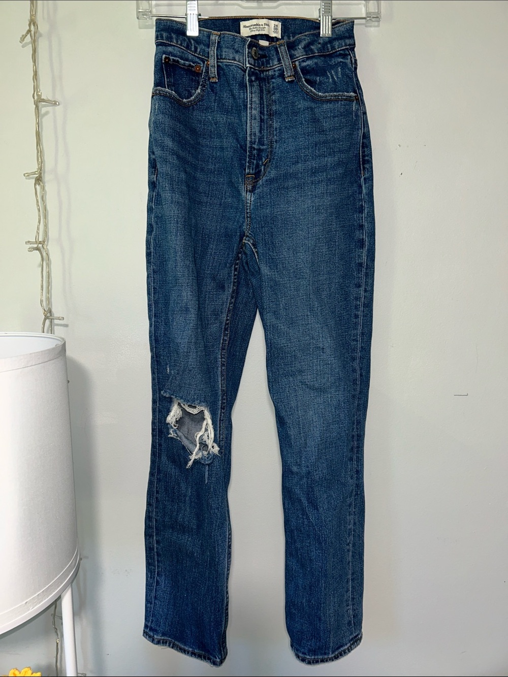 Abercrombie & Fitch Ankle Straight Ultra High Rise - Curve Love 00/24